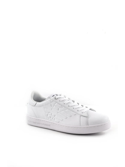Sneakers EA7 Classic CC da uomo in pelle bianca eleganti e sportive