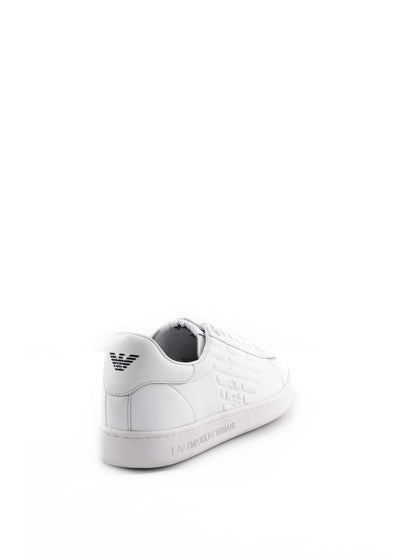 Sneakers EA7 Classic CC da uomo in pelle bianca eleganti e sportive