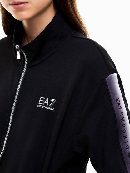 Ea7 Emporio Armani Natural Ventus7, felpa da donna nera