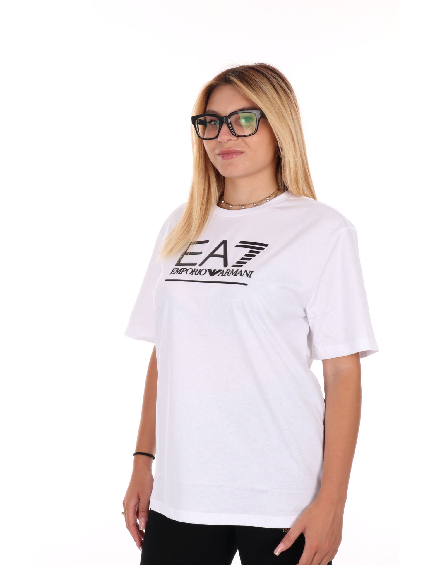 T-SHIRT VISIBILITY OVER EA7 EMPORIO ARMANI DA DONNA BIANCO