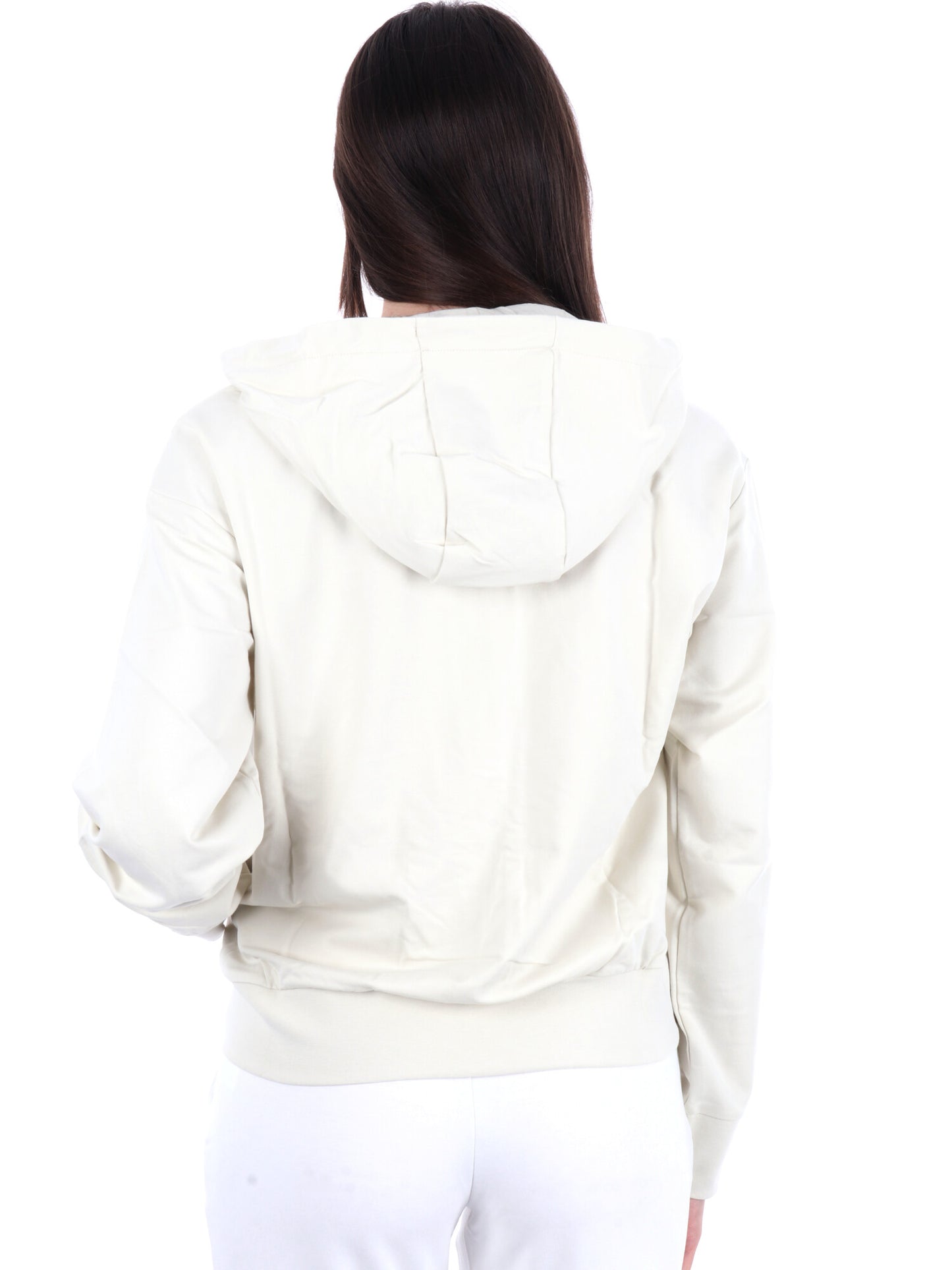 EA7 FELPA ZIP+CAPPUC - PANNA