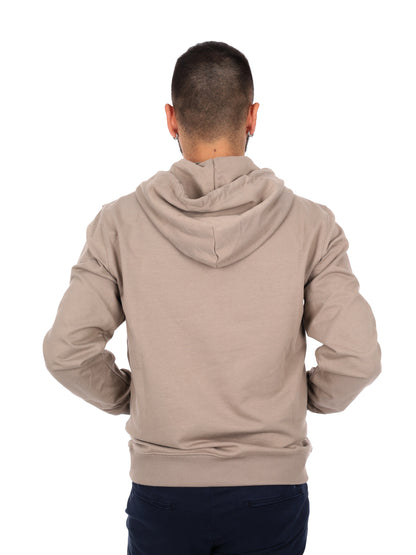 Felpa con cappuccio da uomo beige Ea7 Emporio Armani