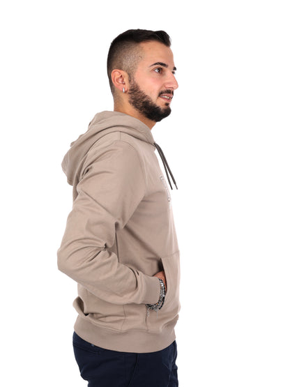 Felpa con cappuccio da uomo beige Ea7 Emporio Armani
