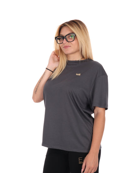 T-SHIRT TRAINING EA7 EMPORIO ARMANI DA DONNA DA DONNA ASFALTO