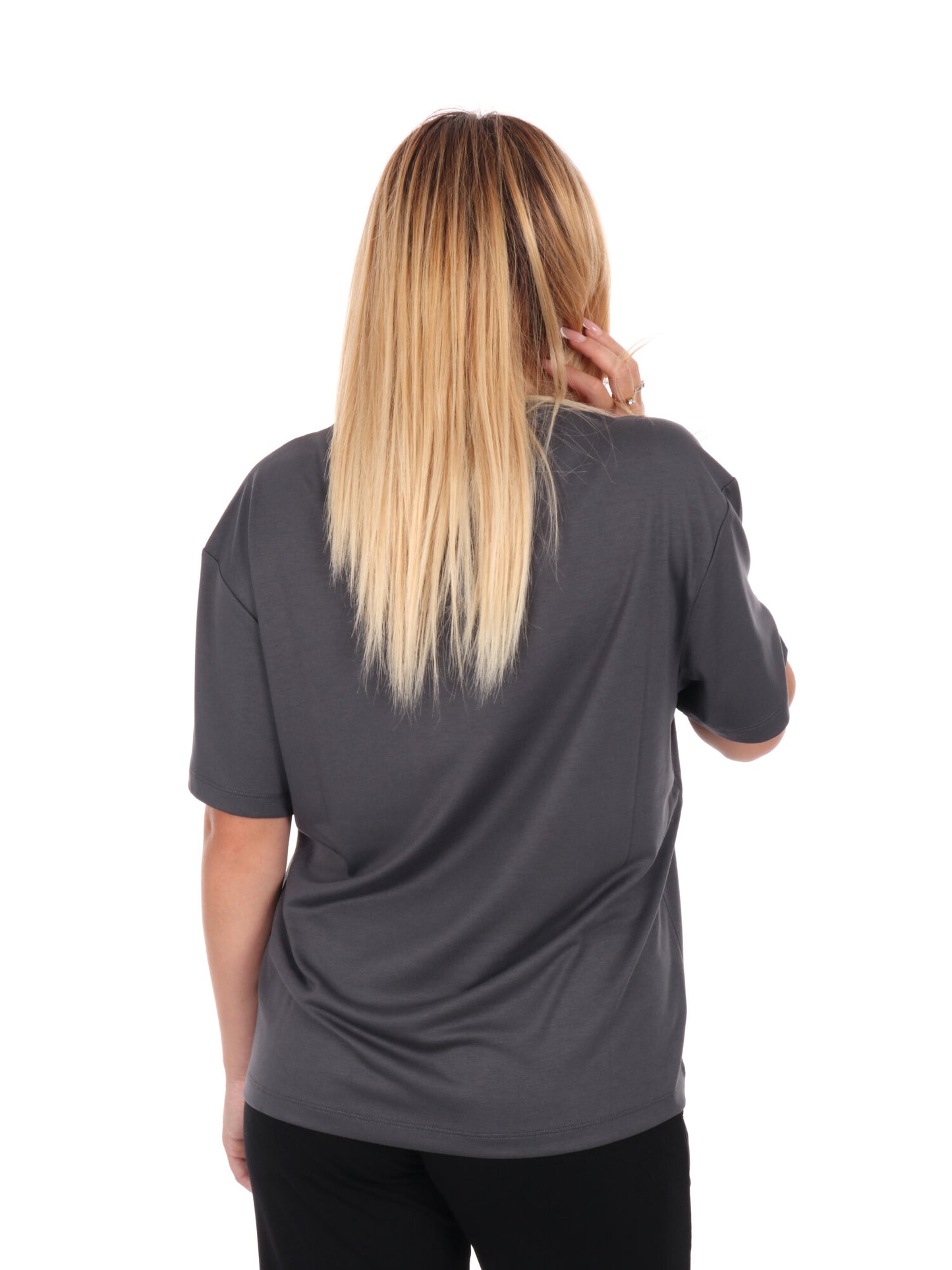 T-SHIRT TRAINING EA7 EMPORIO ARMANI DA DONNA DA DONNA ASFALTO