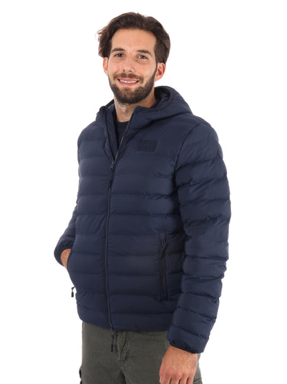 GIUBBINO IMBOTTITO CON CAPPUCCIO EA7 EMPORIO ARMANI DA UOMO BLU