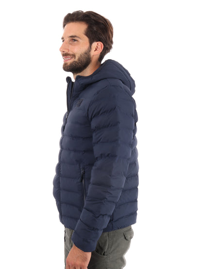 GIUBBINO IMBOTTITO CON CAPPUCCIO EA7 EMPORIO ARMANI DA UOMO BLU