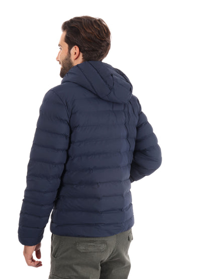 GIUBBINO IMBOTTITO CON CAPPUCCIO EA7 EMPORIO ARMANI DA UOMO BLU