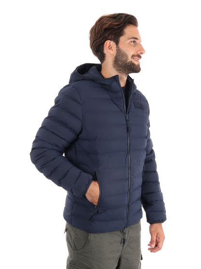 GIUBBINO IMBOTTITO CON CAPPUCCIO EA7 EMPORIO ARMANI DA UOMO BLU