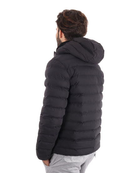 GIUBBINO IMBOTTITO CON CAPPUCCIO EA7 EMPORIO ARMANI DA UOMO NERO