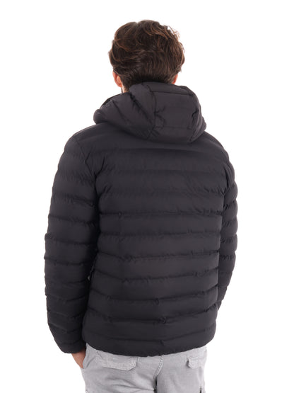 GIUBBINO IMBOTTITO CON CAPPUCCIO EA7 EMPORIO ARMANI DA UOMO NERO