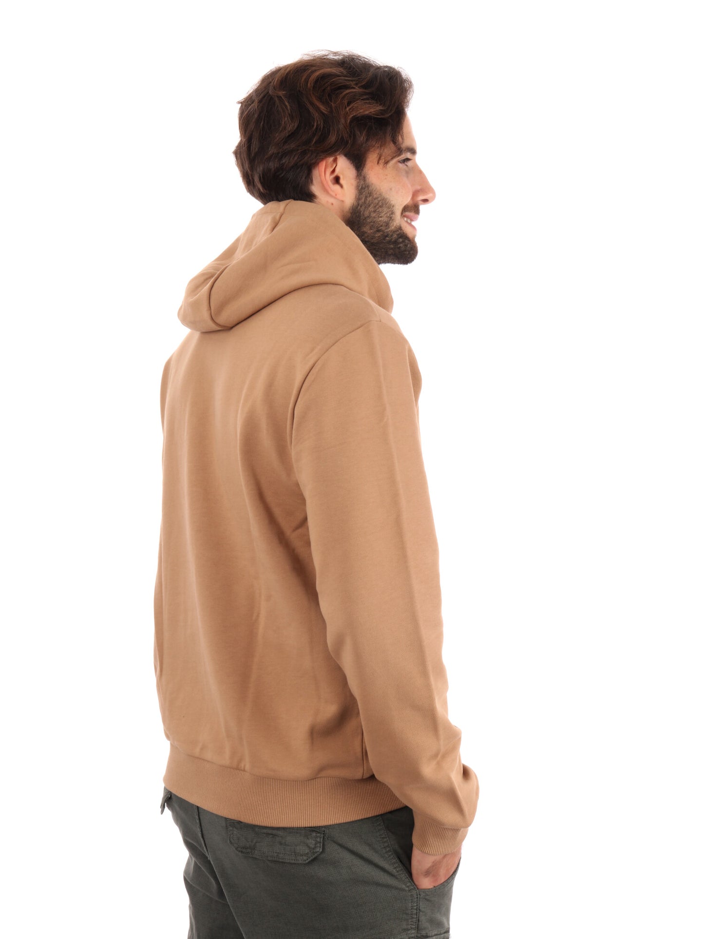 FELPA TRAIN LOGO EMPORIO ARMANI 7 DA UOMO BEIGE