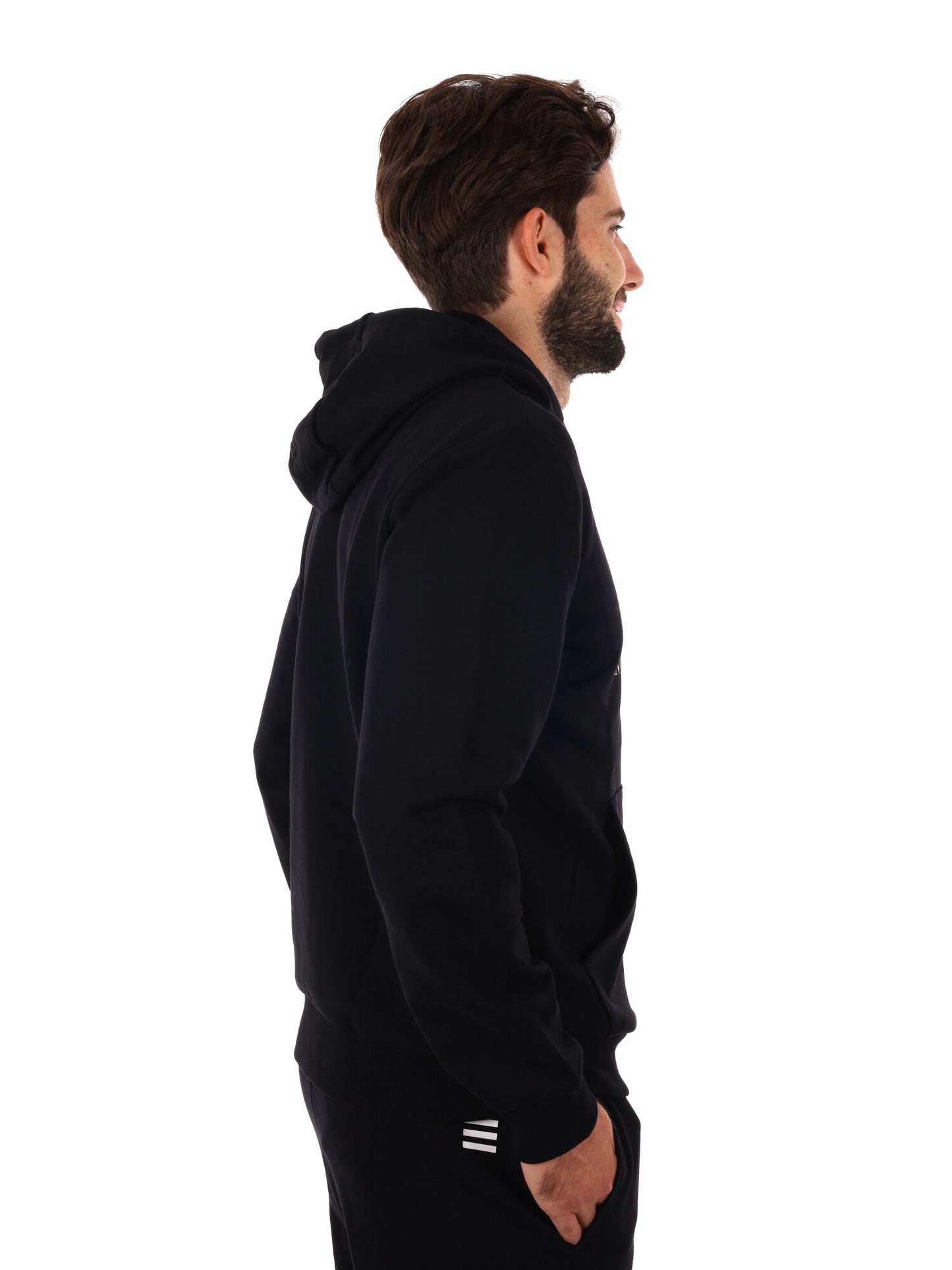 FELPA TRAIN LOGO EMPORIO ARMANI 7 DA UOMO NERO ORO