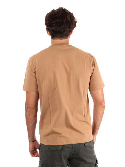 T-SHIRT LOGO SERIES EA7 EMPORIO ARMANI DA UOMO BEIGE