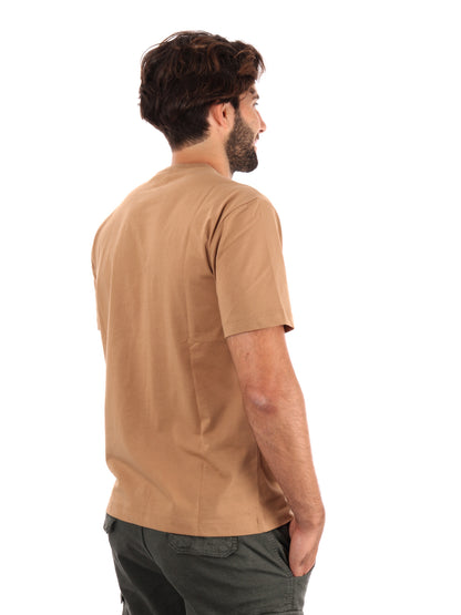 T-SHIRT LOGO SERIES EA7 EMPORIO ARMANI DA UOMO BEIGE