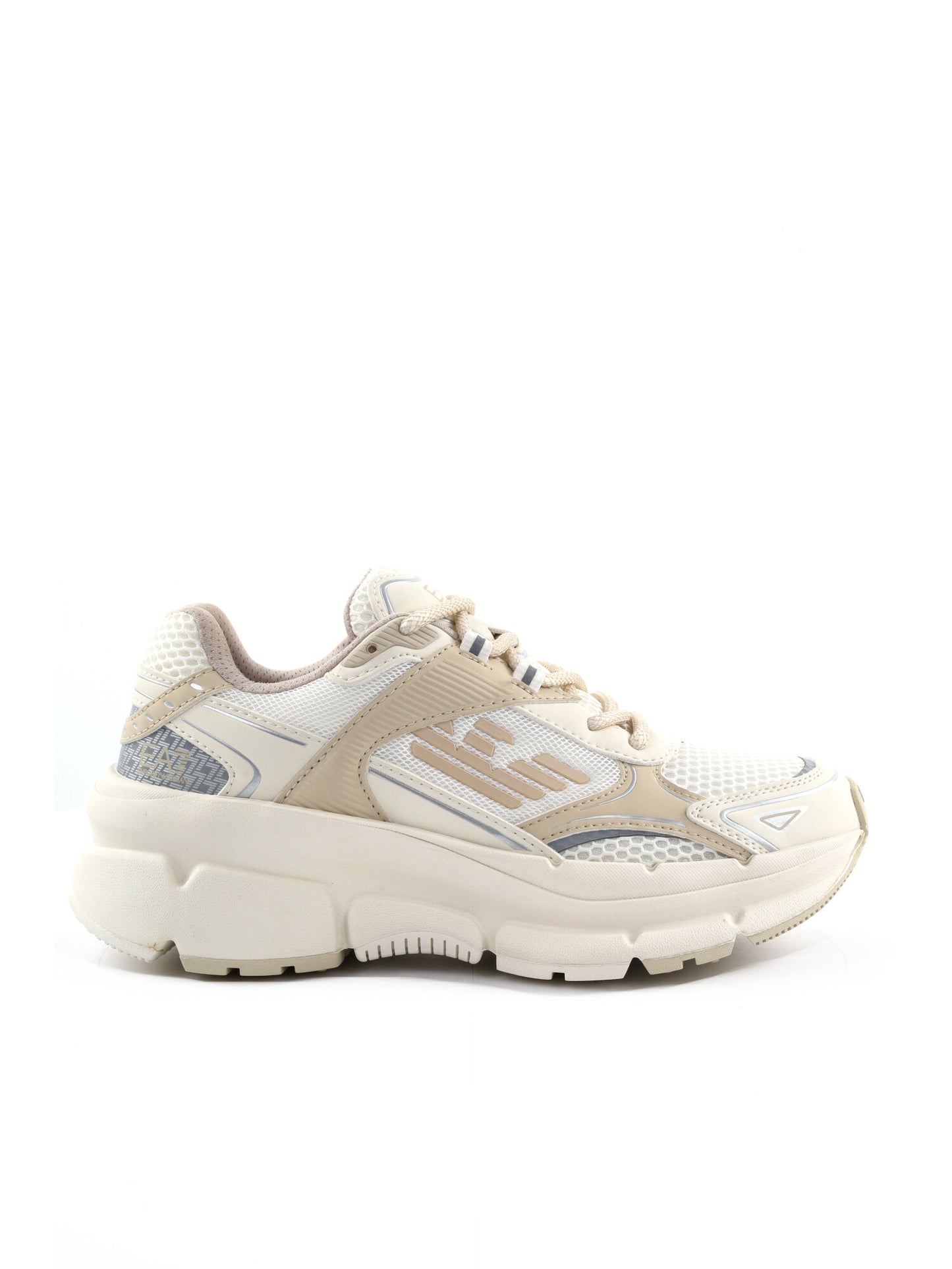 Sneakers Crave da donna beige con logo EA7 elegante e confortevole