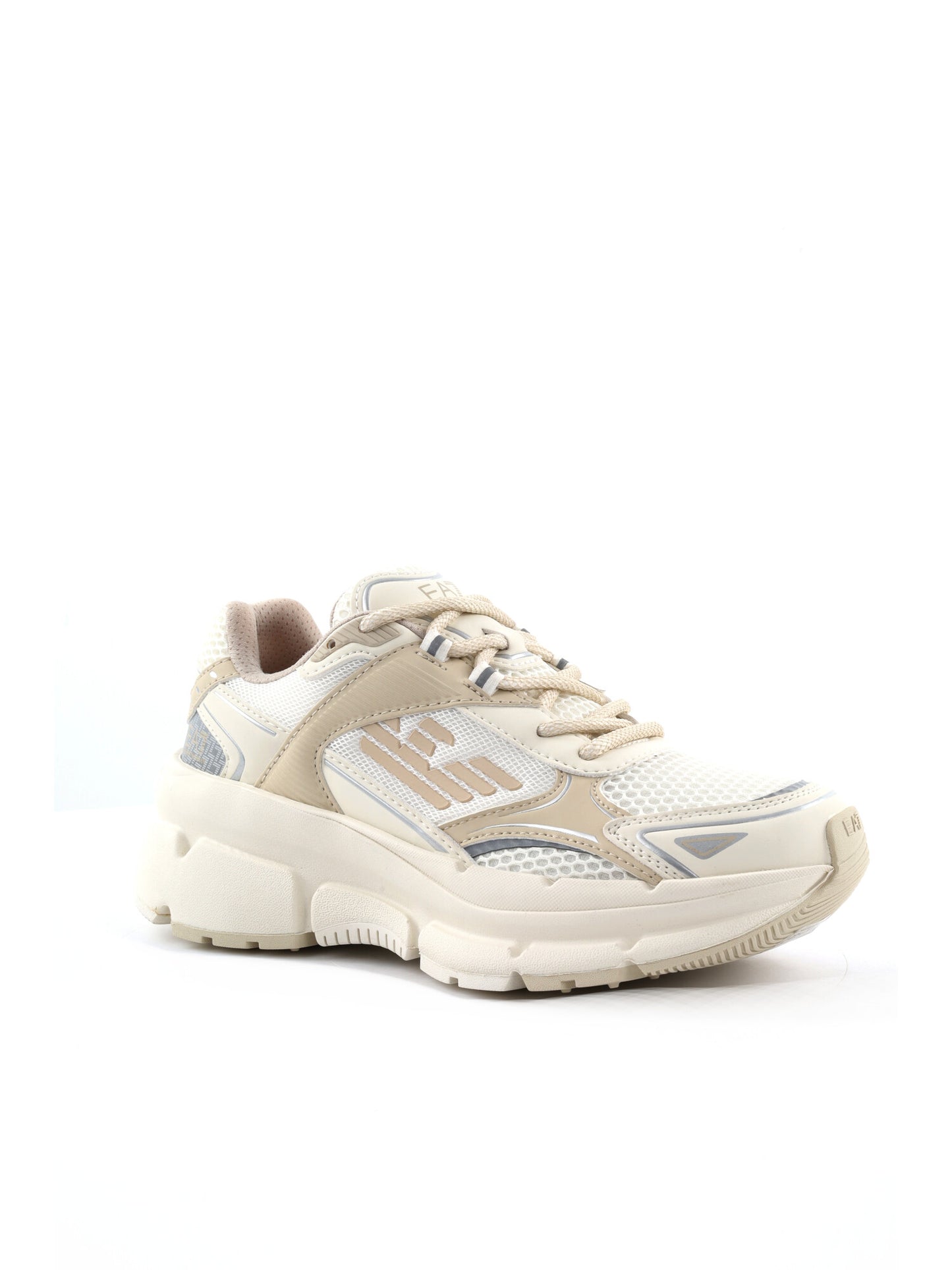 Sneakers Crave da donna beige con logo EA7 elegante e confortevole
