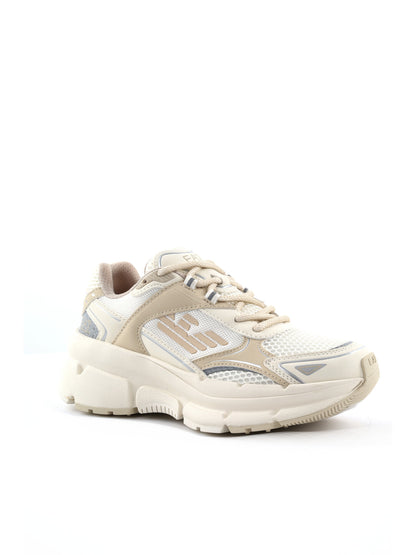 Sneakers Crave da donna beige con logo EA7 elegante e confortevole