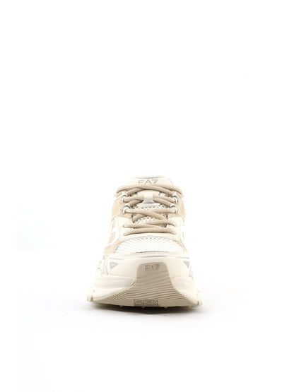 Sneakers Crave da donna beige con logo EA7 elegante e confortevole