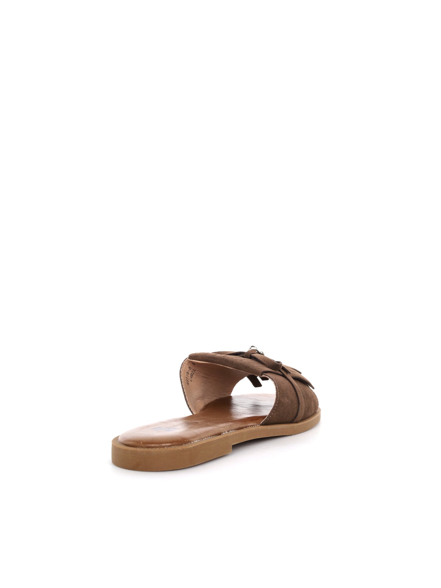 Clyo' ciabattina da donna beige con frange in stile naturale