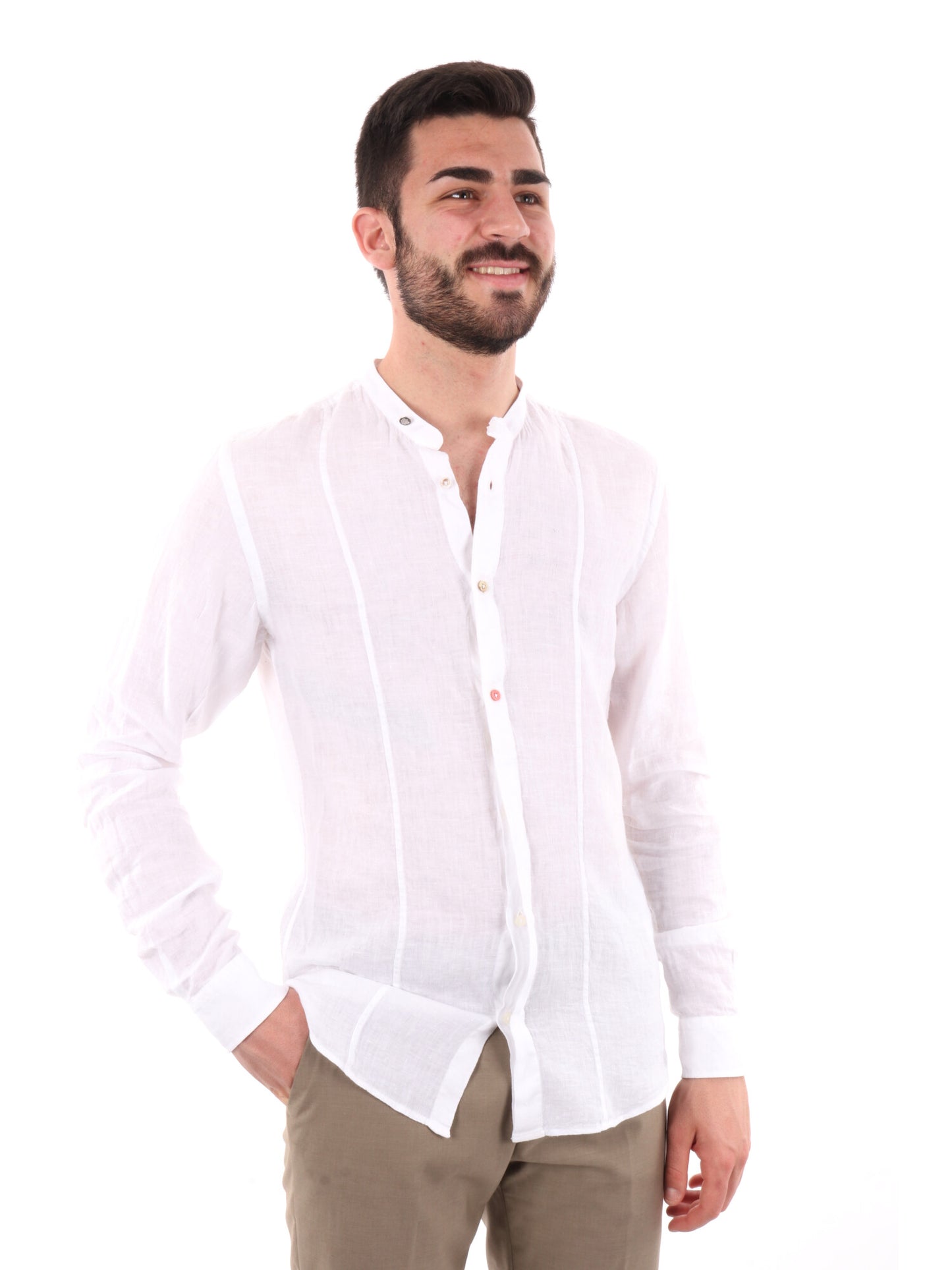 FB CAMICIA ML LINO - BIANCO