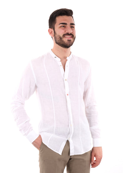 FB CAMICIA ML LINO - BIANCO