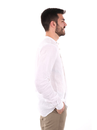 FB CAMICIA ML LINO - BIANCO