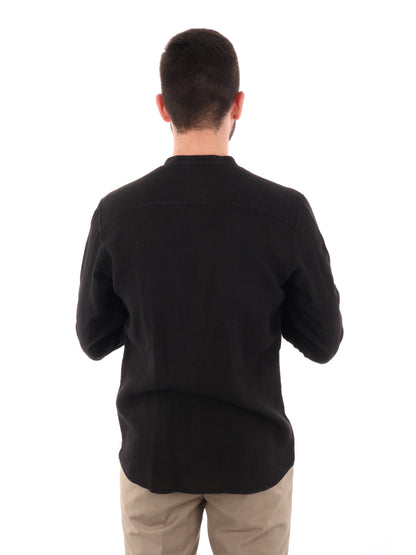 FB CAMICIA ML LINO - NERO
