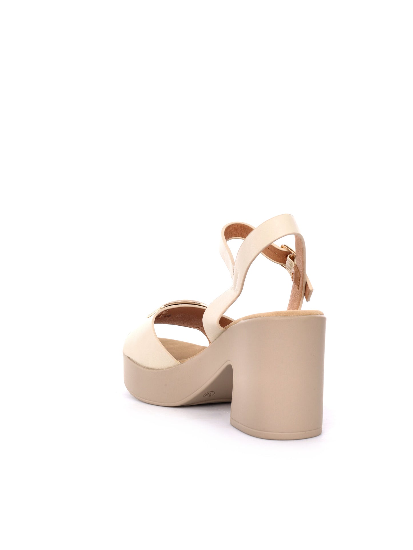 Sandali eleganti donna Clyo' beige con tacco raffinato