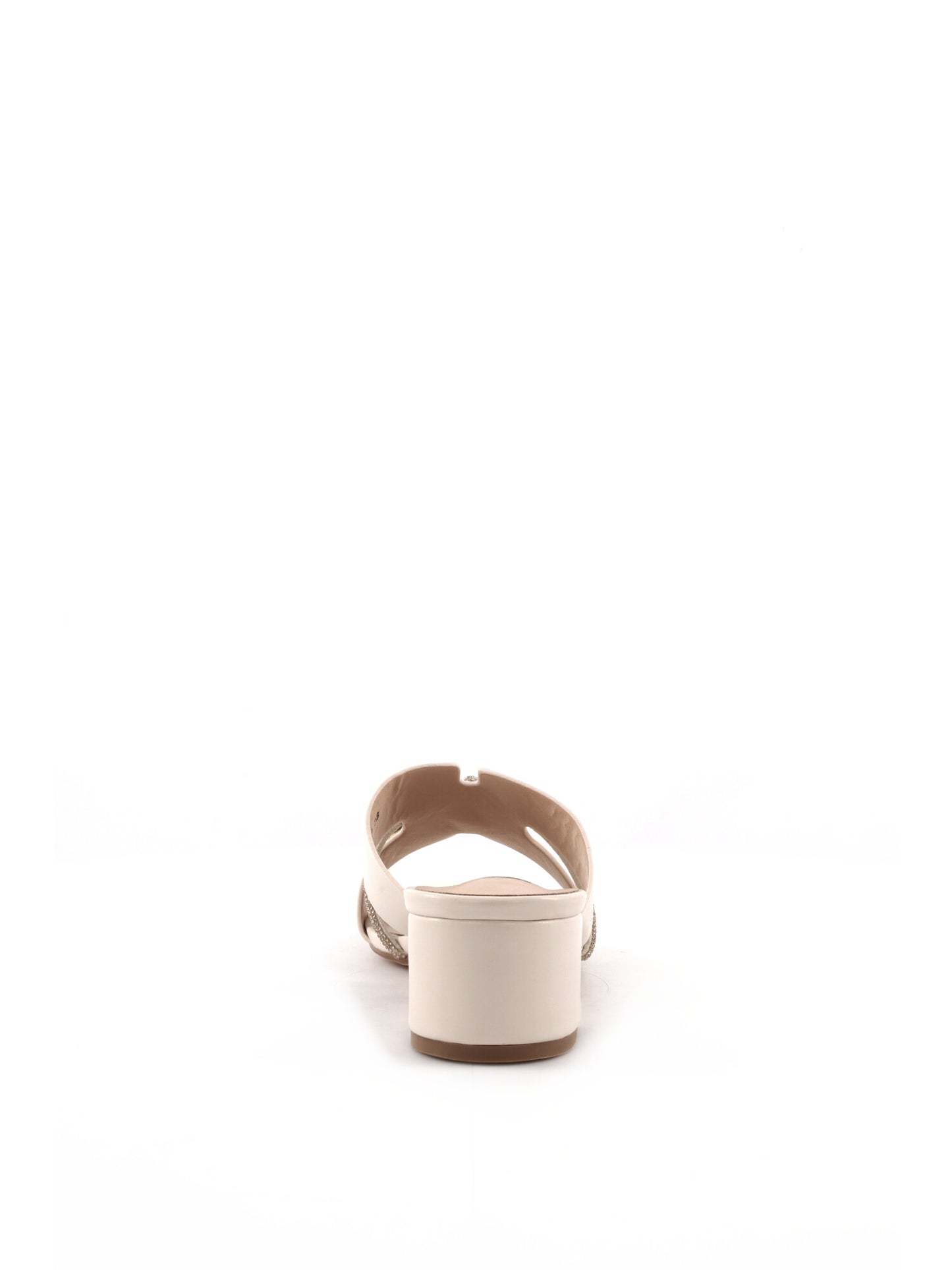 Clyo' sandali beige da donna con fascetta brillante e tacco elegante