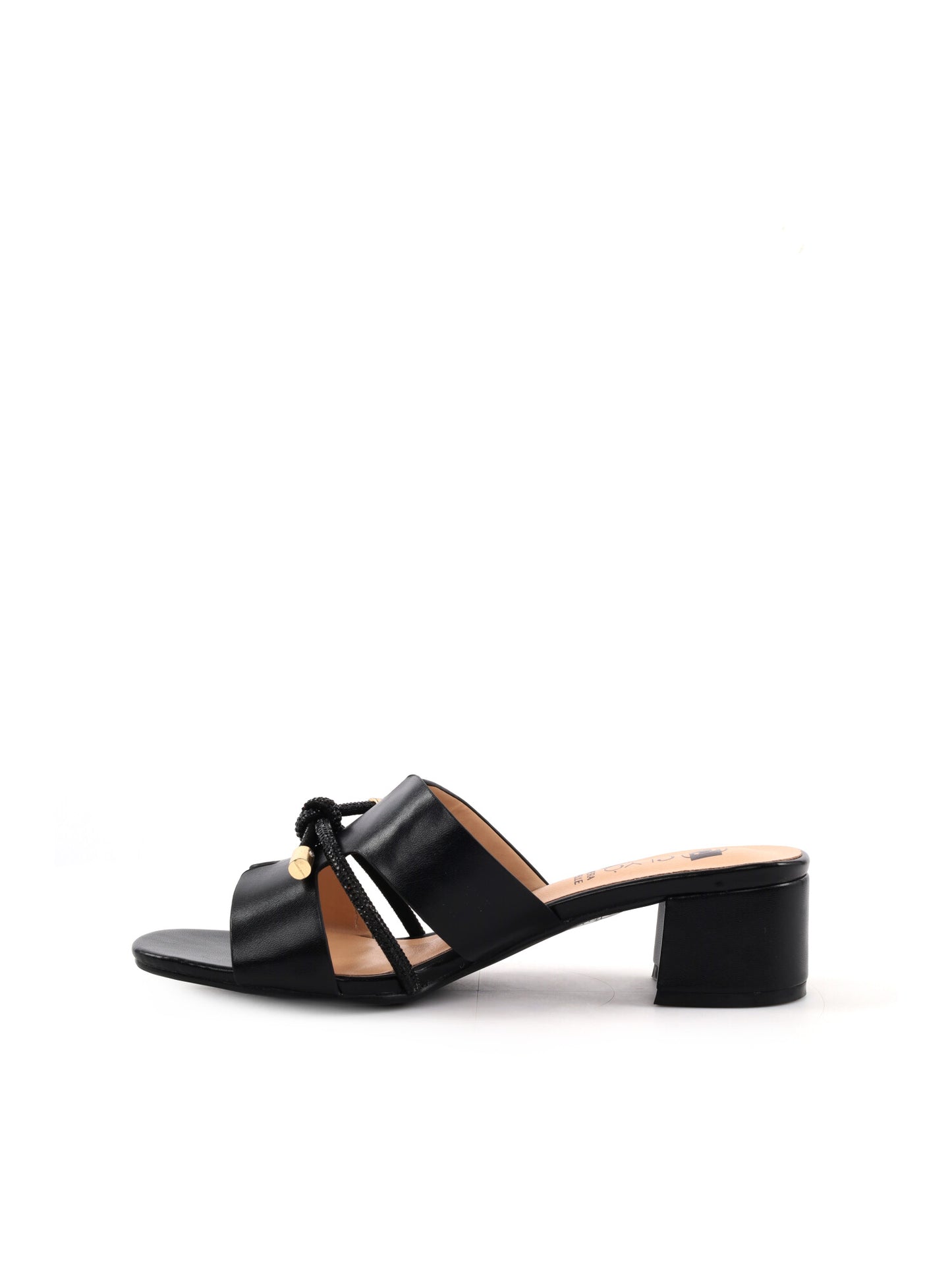 Sandali donna Clyo' neri con fascia di brillanti per look estivo
