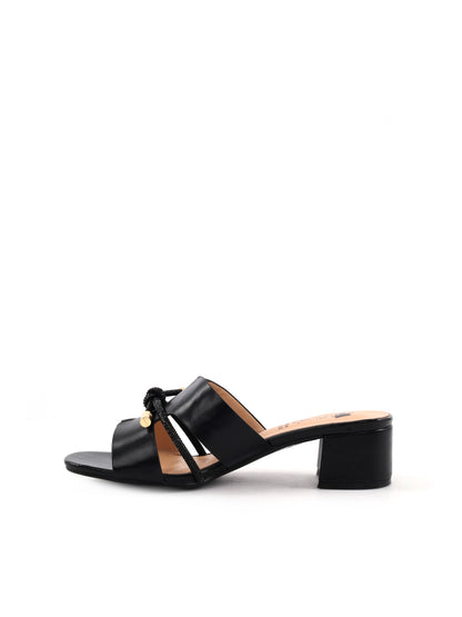 Sandali donna Clyo' neri con fascia di brillanti per look estivo