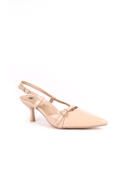Décolleté eleganti da donna Clyo' beige effetto lucido