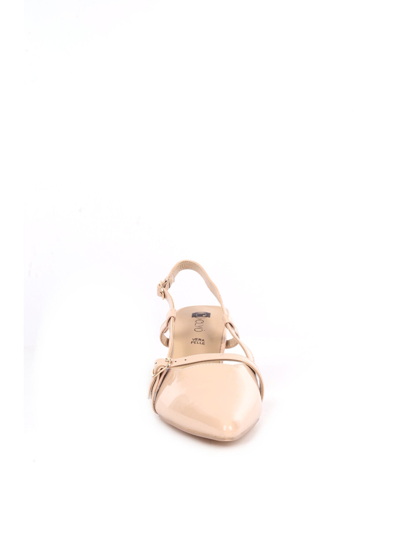 Décolleté eleganti da donna Clyo' beige effetto lucido