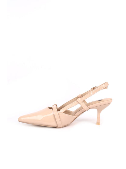 Décolleté eleganti da donna Clyo' beige effetto lucido