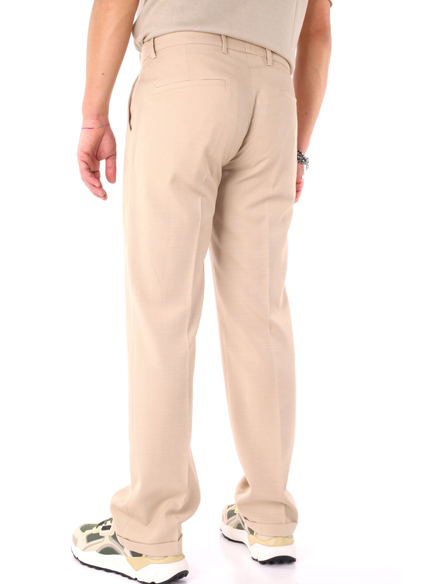 Pantaloni loose fit da uomo beige FB Arancio 345