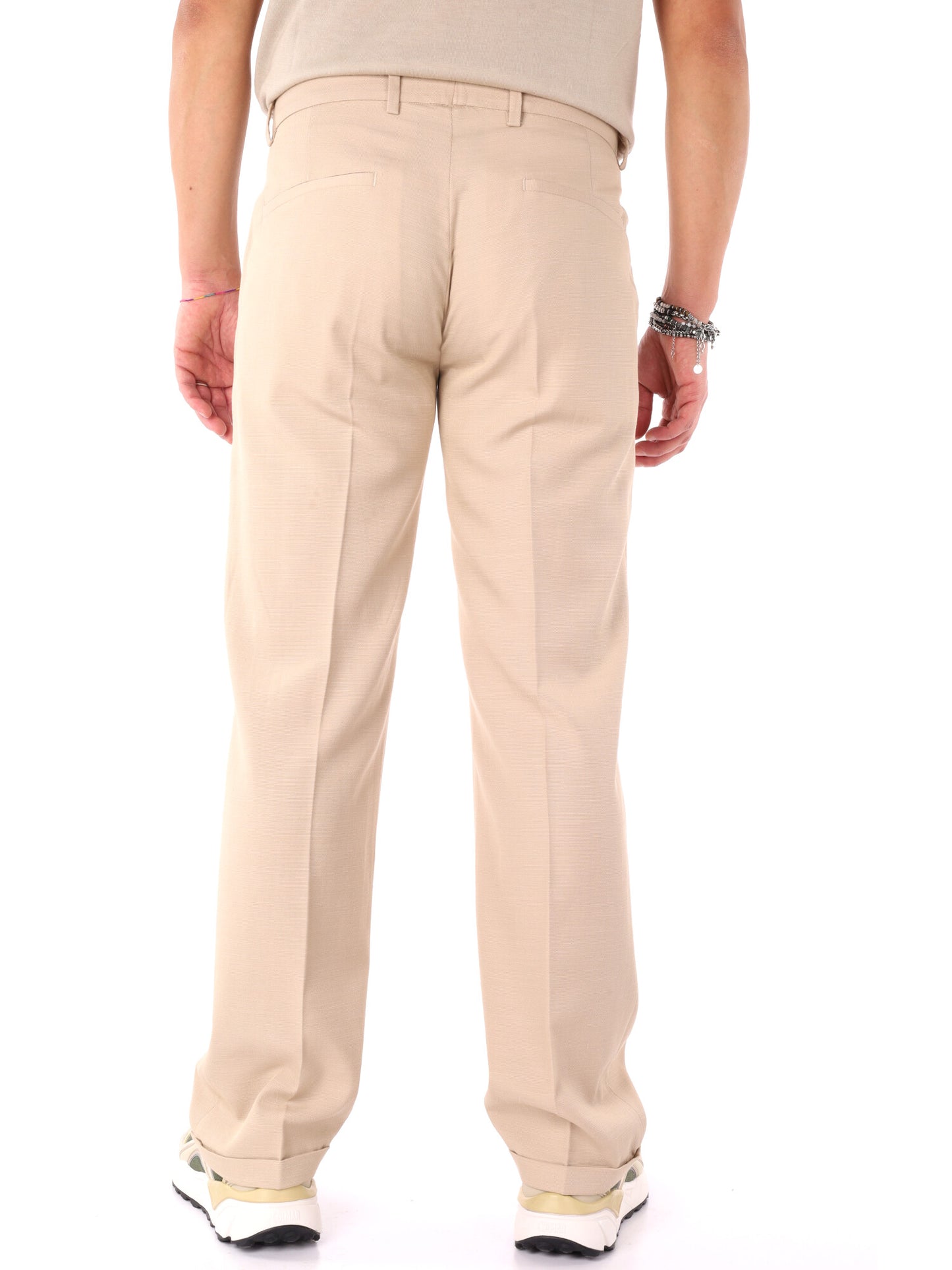 Pantaloni loose fit da uomo beige FB Arancio 345