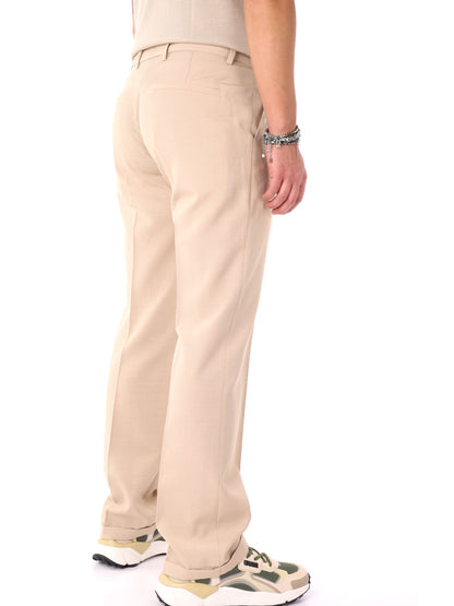 Pantaloni loose fit da uomo beige FB Arancio 345