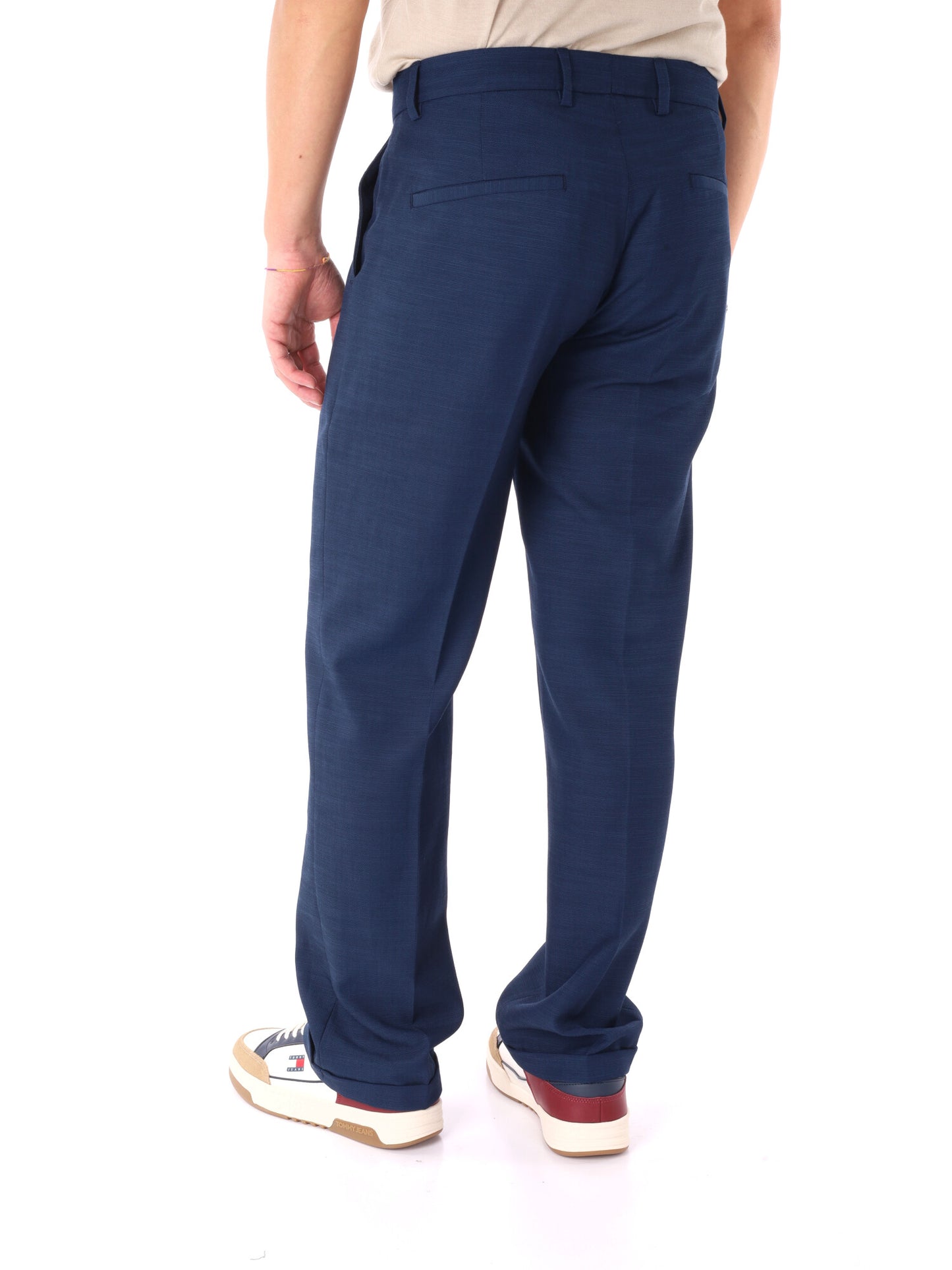 Pantaloni FB Arancio 89 in blu con vestibilità loose fit da uomo
