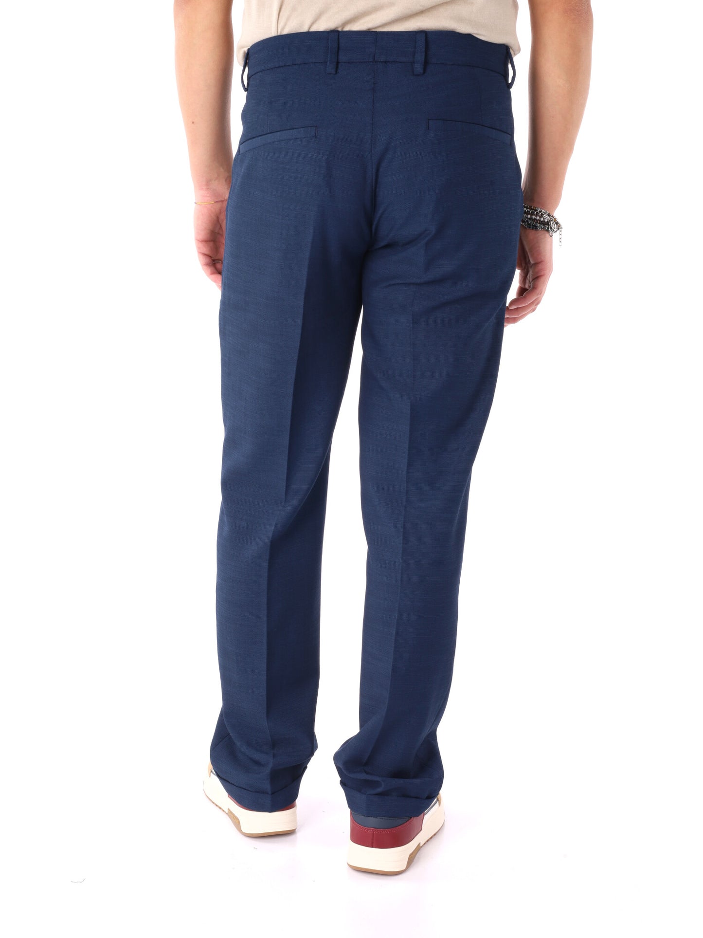 Pantaloni FB Arancio 89 in blu con vestibilità loose fit da uomo