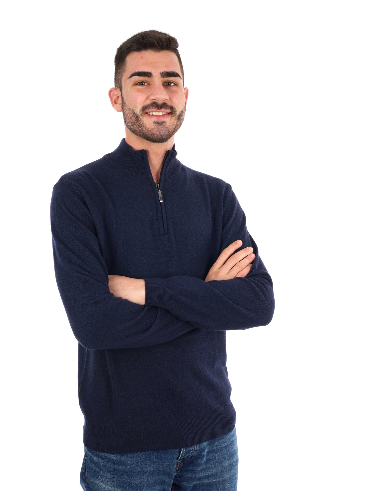 MAGLIA MEZZA ZIP FB UOMO BLU