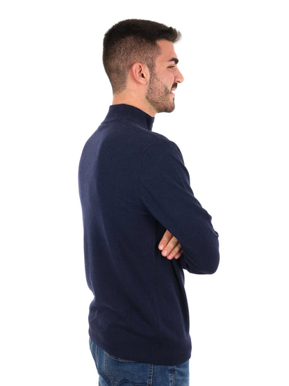 MAGLIA MEZZA ZIP FB UOMO BLU