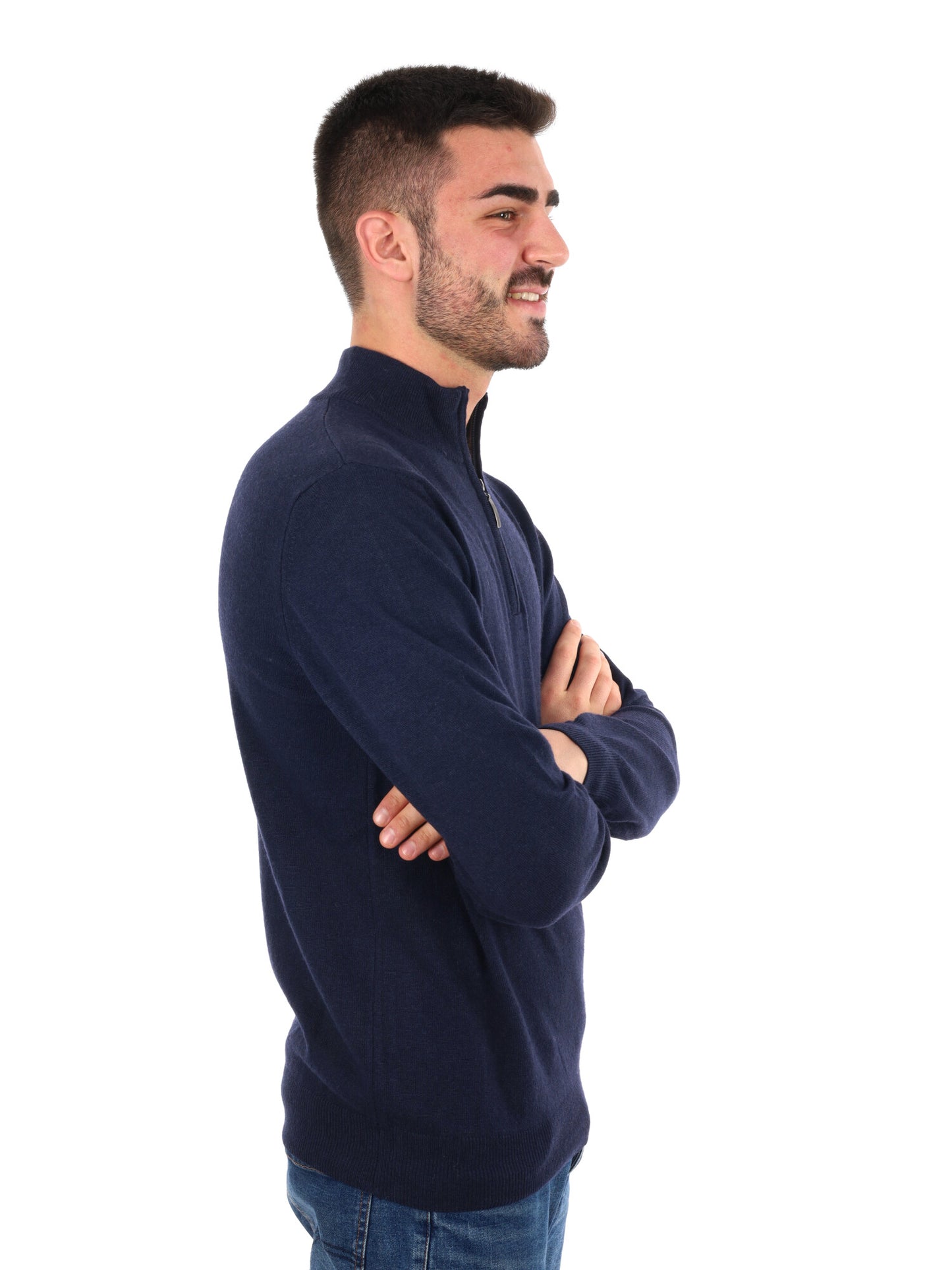 MAGLIA MEZZA ZIP FB UOMO BLU