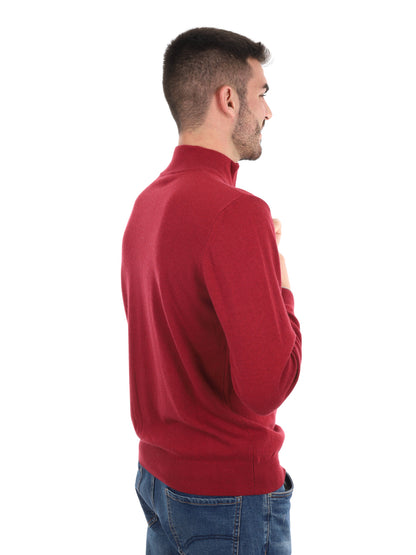 MAGLIA MEZZA ZIP FB UOMO BORDEAUX