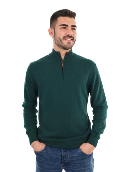 MAGLIA MEZZA ZIP FB UOMO VERDE