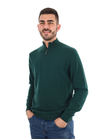 MAGLIA MEZZA ZIP FB UOMO VERDE