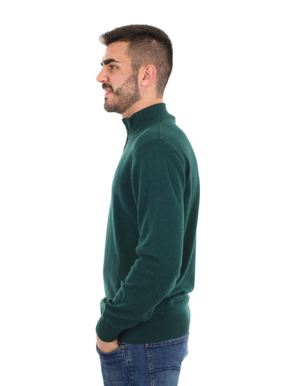 MAGLIA MEZZA ZIP FB UOMO VERDE