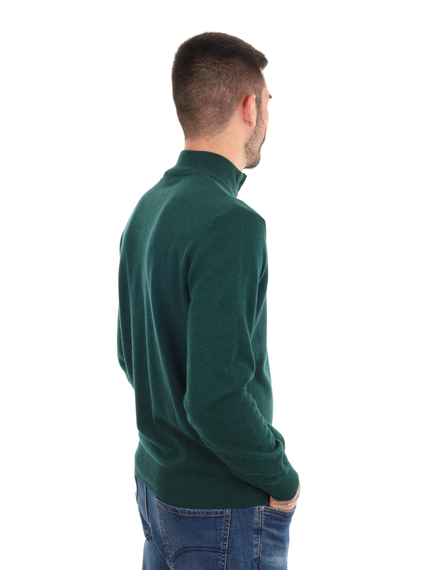 MAGLIA MEZZA ZIP FB UOMO VERDE