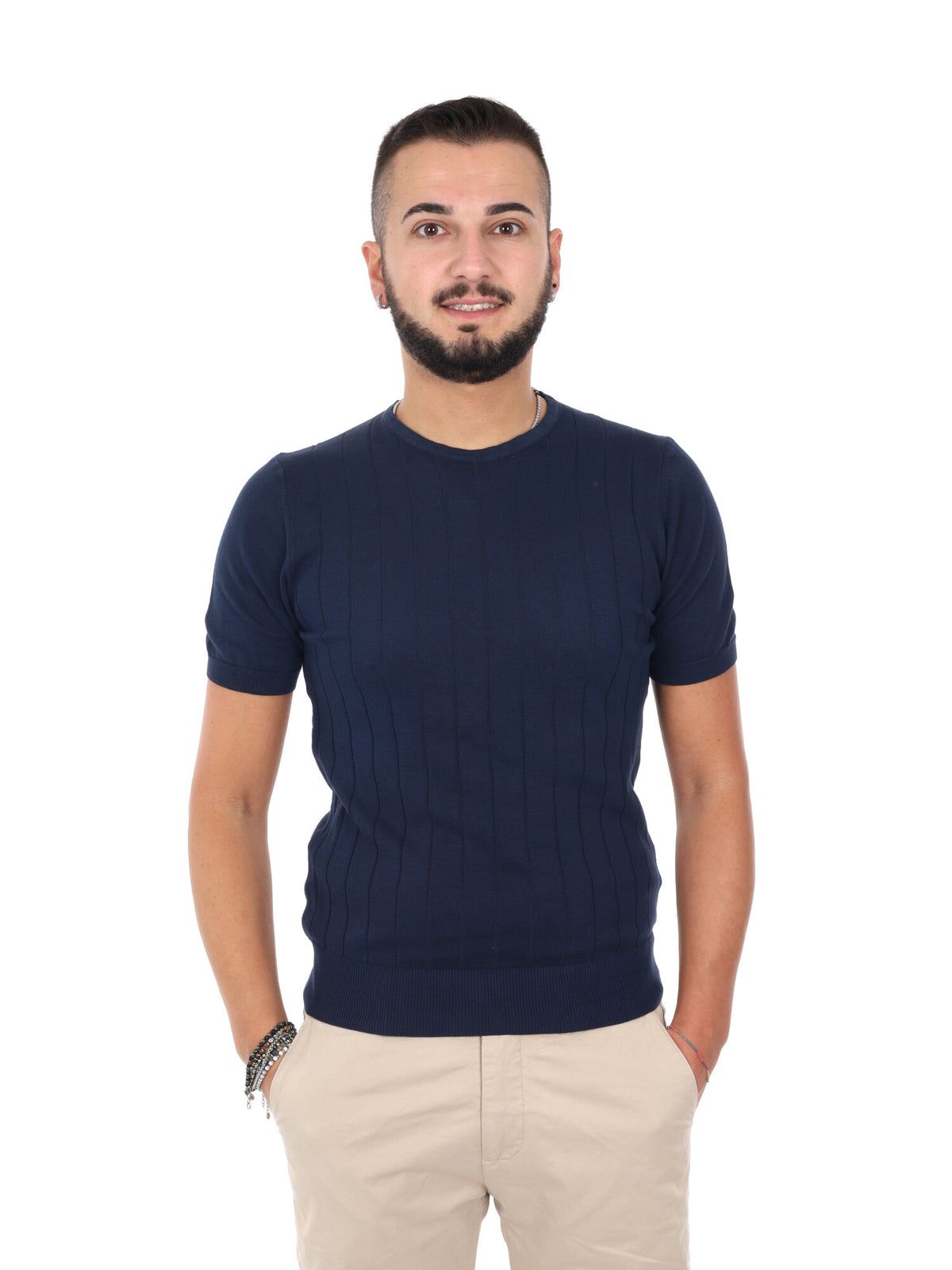 F.b. t-shirt maglia da uomo blu