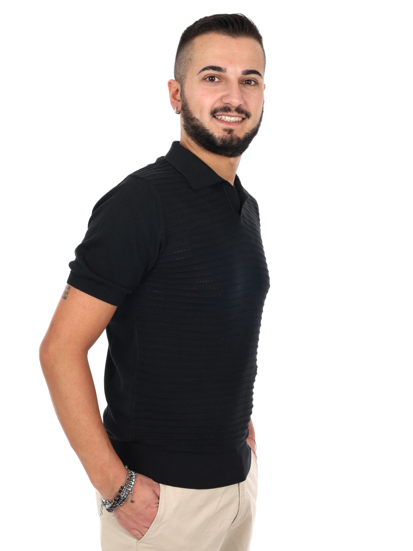 Polo FB Avocado K500 nera da uomo per uso quotidiano